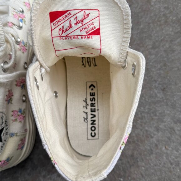 Converse High 'Patchwork Floral' Shoes - Size 7.5 - Picture 8 of 15
